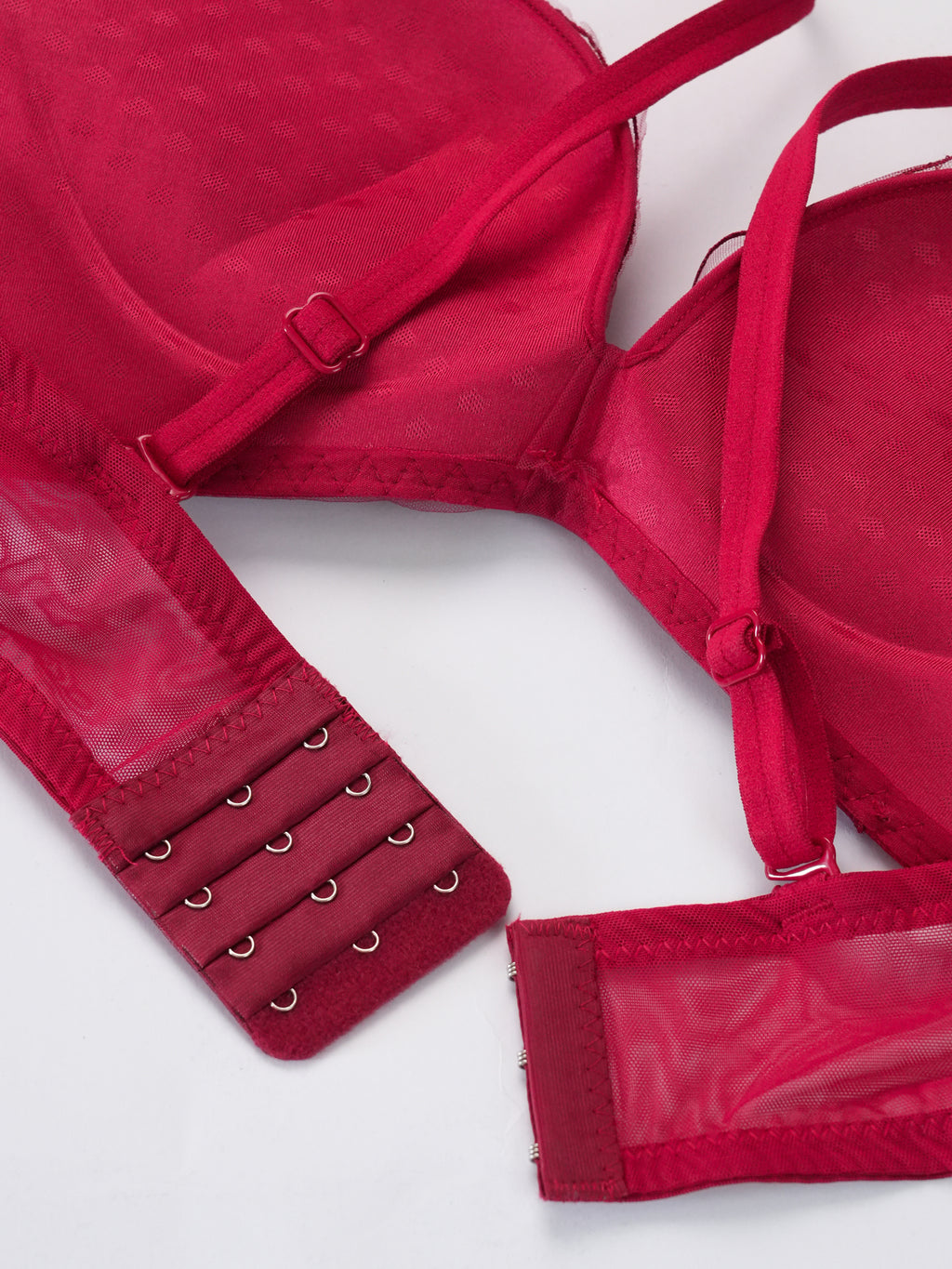 Emanay Leaf Embroidery Bra & Panty Lingerie Set