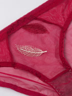 Emanay Leaf Embroidery Bra & Panty Lingerie Set
