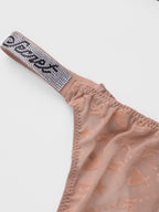 Emanay Rhinestone Strap Bra & Thong Lingerie Set