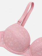 Emanay Delicate Floral Lace Bra with B Charm Detail