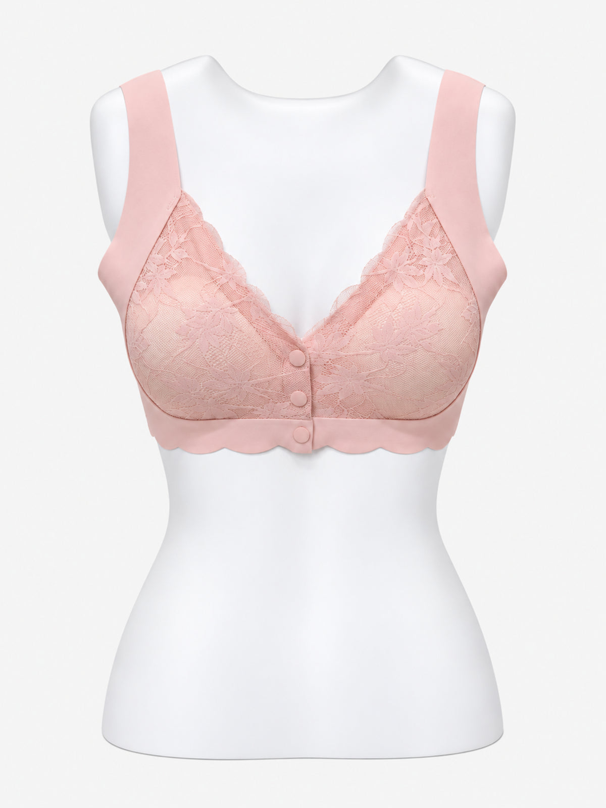 Black blouse bra with scoop back, rear view
