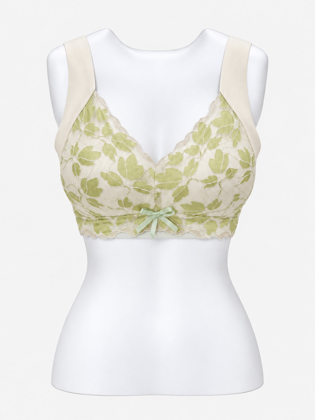Pink wide-strap bra shown from the back