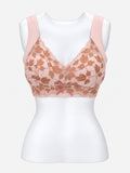 Grey wide-strap bra shown from the back