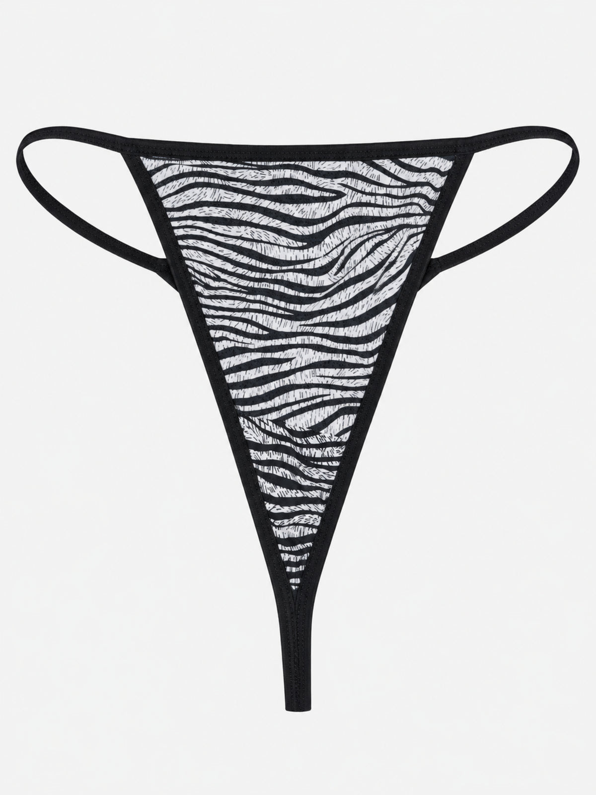 Emanay Zebra Print Lace-Trim Nighty Set
