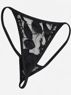 Emanay Black Floral Lace Babydoll & Thong Set