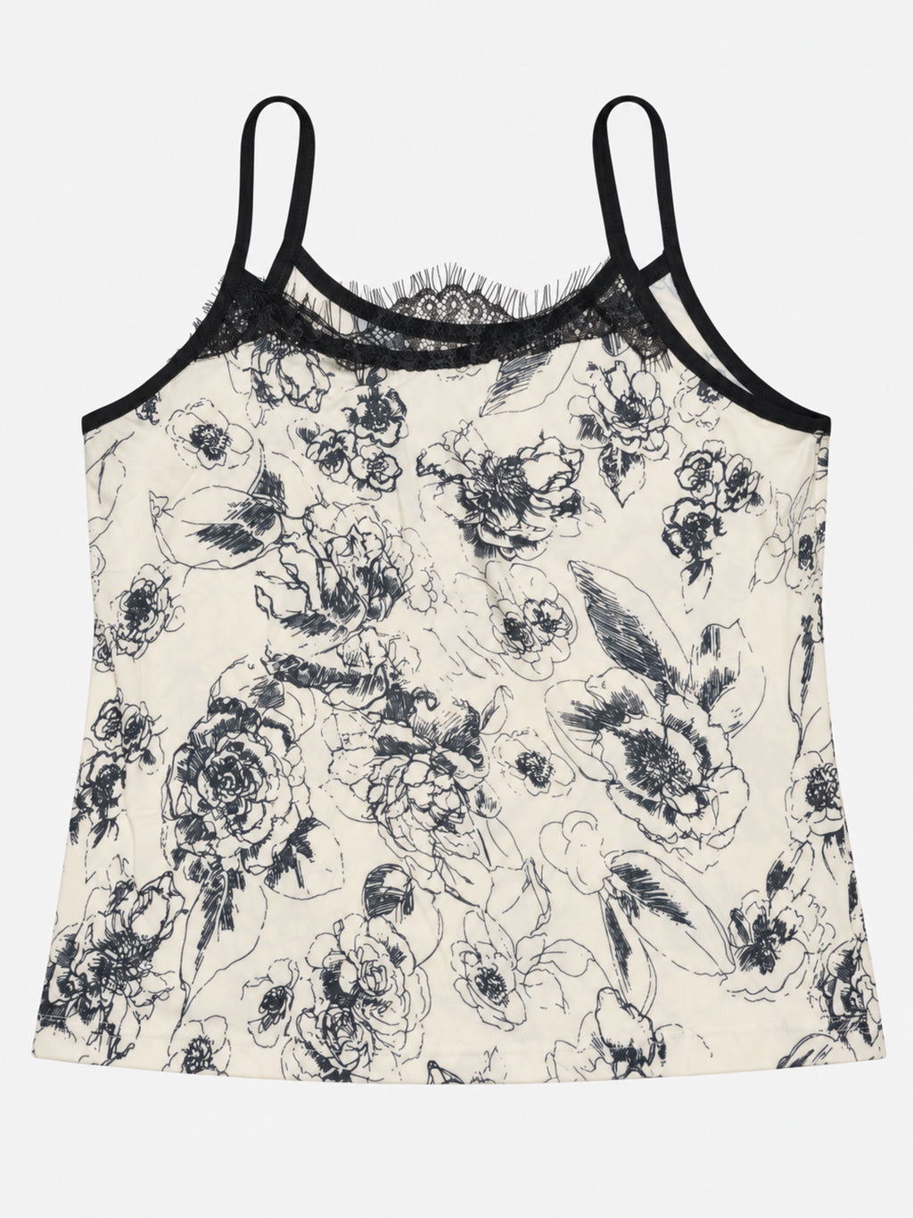 Emanay Floral Lace-Trim 4-Piece Sleepwear Set