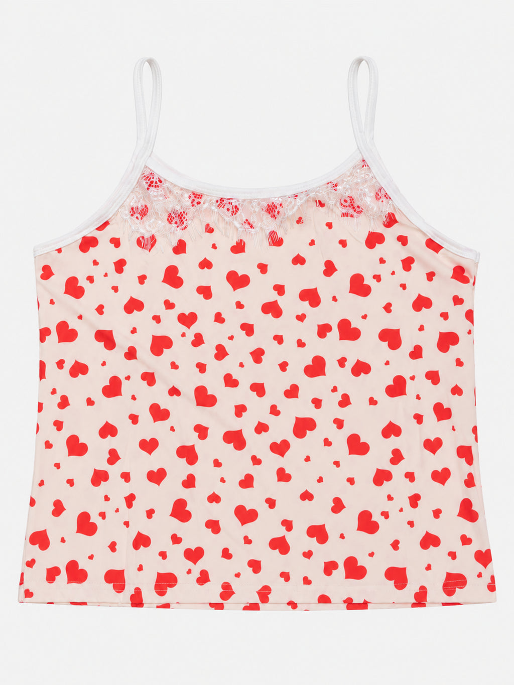 Emanay Red Heart Print 4-Piece Sleepwear Set