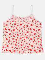 Emanay Red Heart Print 4-Piece Sleepwear Set