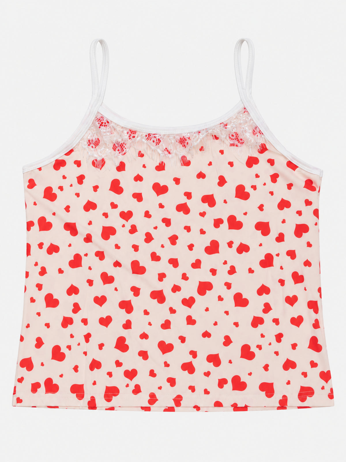 Emanay Red Heart Print 4-Piece Sleepwear Set