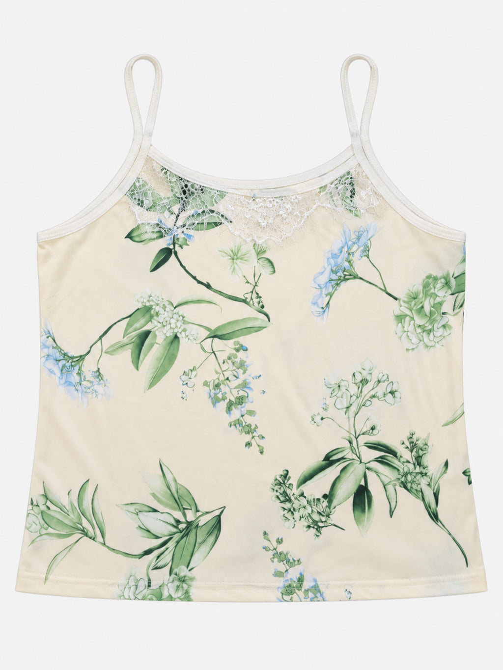Emanay Green Botanical Print 4-Piece Sleepwear Set
