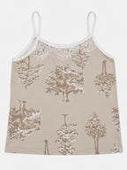 Emanay Blush Pink Print 4-Piece Sleepwear Set