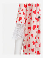 Emanay Red Heart Print 4-Piece Sleepwear Set