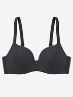 Black smooth seamless bra front view