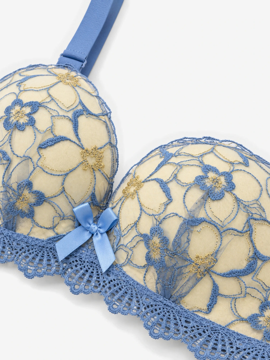 Emanay Floral Embroidered Lace Bra & Panty Set
