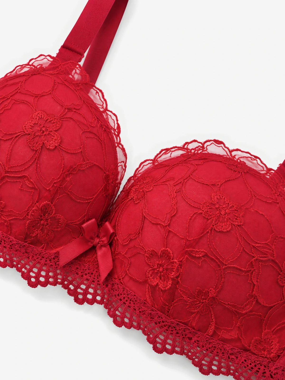 Emanay Floral Embroidered Lace Bra & Panty Set